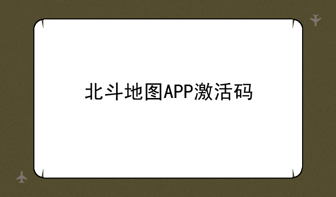 北斗地图APP激活码