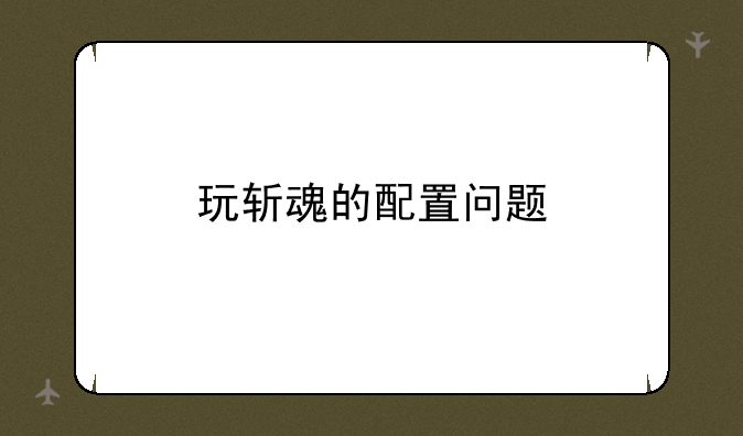 玩斩魂的配置问题
