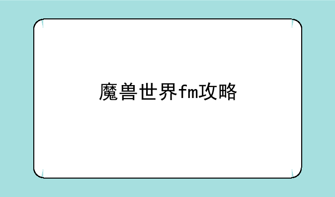 魔兽世界fm攻略