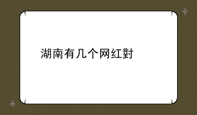 湖南有几个网红小惠