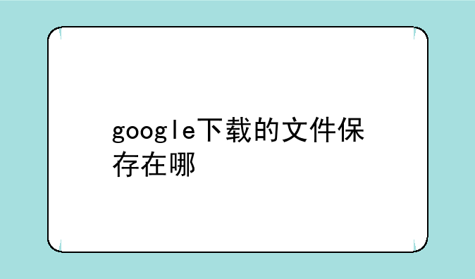 google下载的文件保存在哪
