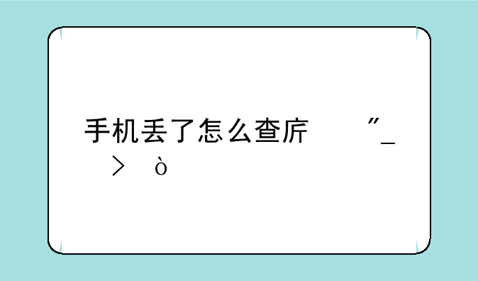 手机丢了怎么查序列号？