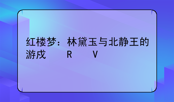 红楼梦：林黛玉与北静王的游戏攻略